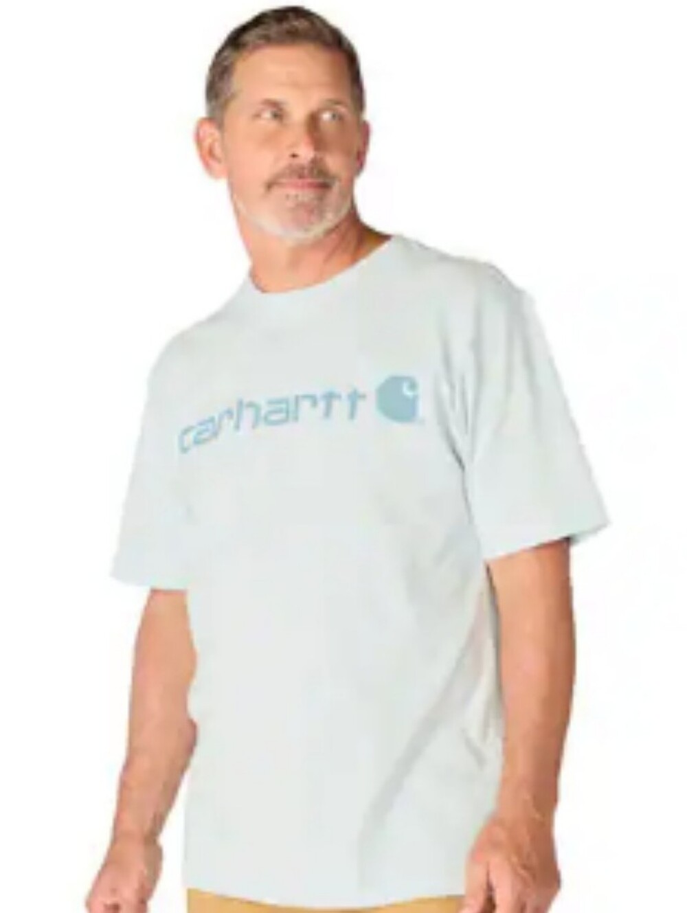 Carhartt Dearborn Loose Fit Logo T-Shirt- Early Fog